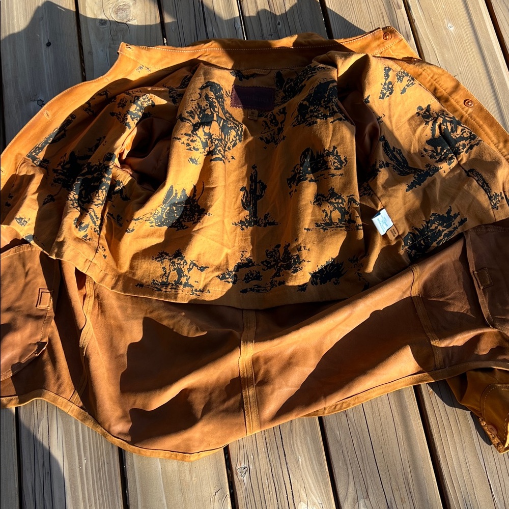 Gorgeous Sundance Evans Suede Trucker Shacket Jacket Shirt Medium M - Picture 7 of 9